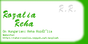 rozalia reha business card